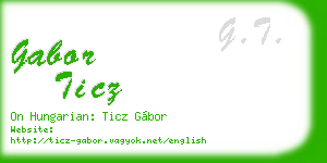 gabor ticz business card