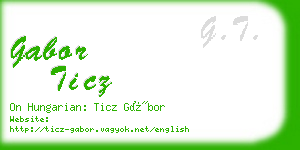 gabor ticz business card